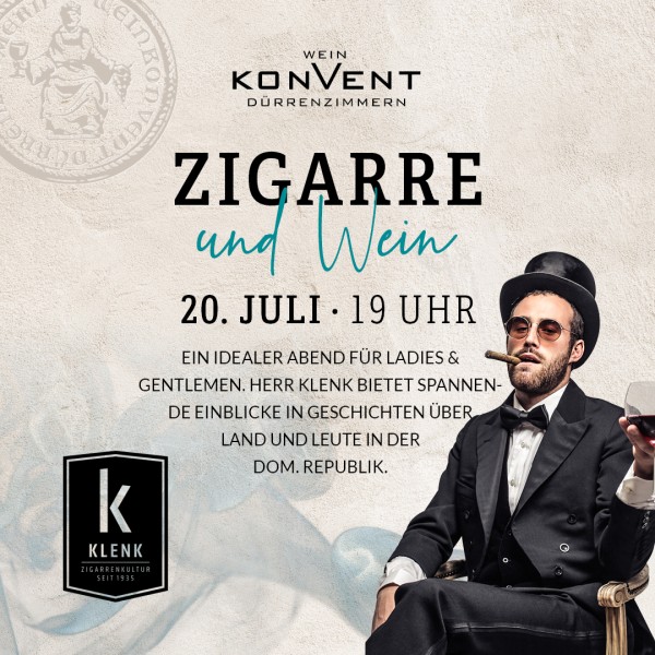 Zigarre & Wein - 20. Juli 2024, 19 Uhr